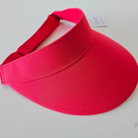 NWT LULULEMON LURD Red Fast Paced Wide Ban Run Visor Hat Women's OS - Picture 3 of 9